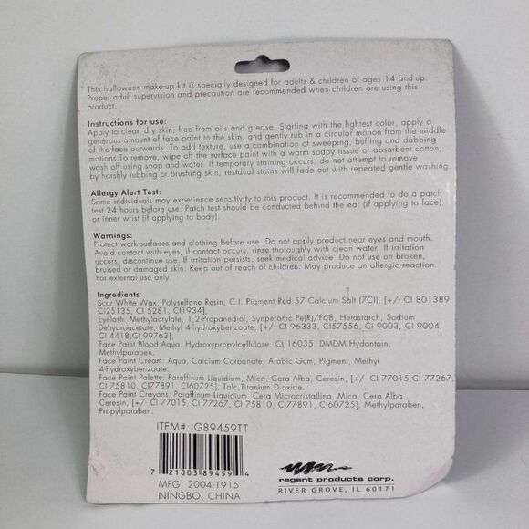 Halloween Zombie Makeup with Fake Blood Scab Prosthetics Horror Costume Scary - Picture 10 of 11